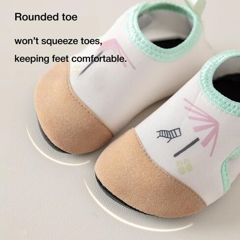 Baby Water Shoes Toddler Water Shoes Quick Dry Non Slip Swim Shoes Hook and Loop Barefoot Beach Pool Aqua Shoes for Boys Girls Infant 2Pairs in Kuwait