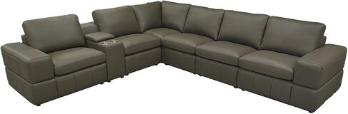 Large Arm Leather Match Upholstery Modular Sectional in Saudi Arabia