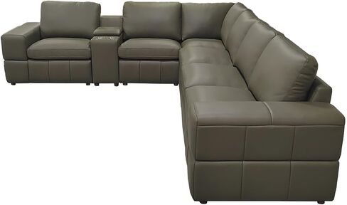 Large Arm Leather Match Upholstery Modular Sectional in Saudi Arabia