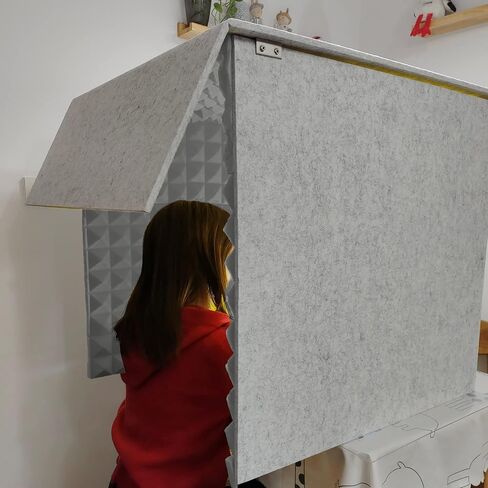Soundproof Portable Vocal Booth for Studio Desk,80CM Recording Booth,Vocal Sound Absorbing Shield, Self-Made Vocal Booth Box (Blue) in Saudi Arabia