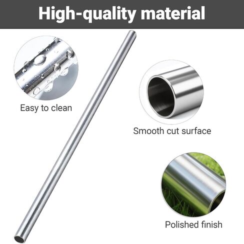 2 Pack 1" Od 304 Stainless Steel Tubing 30-Inch Length 1.5mm Wall Thickness Weldable Tubing Round Metal Tube Industrial for Home Furnishing Machinery in Saudi Arabia