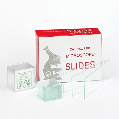 BoliOptics Pre-Cleaned Blank Glass Microscope Slides & Square Coverslips Cover Glass (100 Slides, 100 Covers) in Kuwait