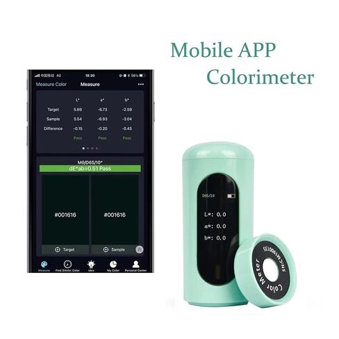 Portable Color Analyzer,Mobile APP Colorimeter 38 Indexes,Precise 0.01 for Color Matching,Measuring Color Difference Multi-Functional in Saudi Arabia