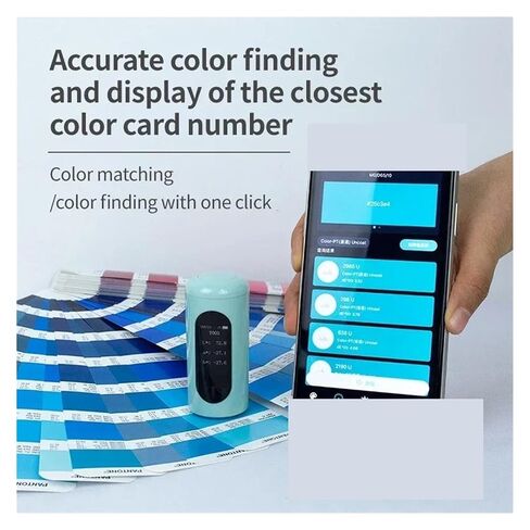 Portable Color Analyzer,Mobile APP Colorimeter 38 Indexes,Precise 0.01 for Color Matching,Measuring Color Difference Multi-Functional in Saudi Arabia