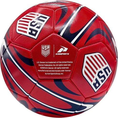 Icon Sports Officially Licensed U.S. Soccer Federation USMNT Soccer Ball Size 5 - Classic Stripes in Saudi Arabia
