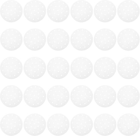 FAVOMOTO 500pcs round Steamer Liners 6.5 Inch Perforated Disposable Air Fryer Paper Liners for Baking Tray and Dumpling Steamer Cooking in Kuwait