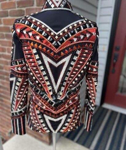 Women's Western Horse Show Jacket with Crystal Rhinestones Equestrian Riding Competition Show Coat in Kuwait