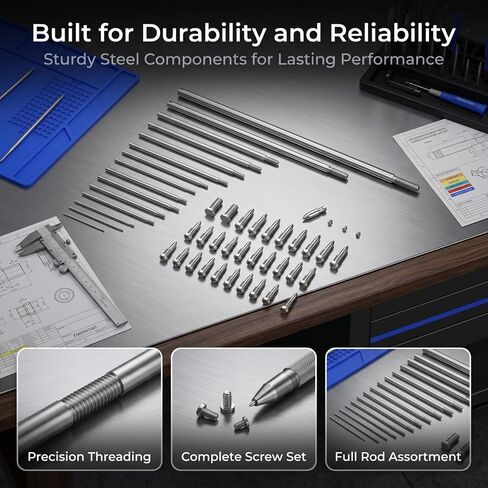 Upper Bass Saxophone Repair Kit 17 Threaded Rods 33 Cone Screws 1 Tapered Nail Saxophone Screws and Instrument Parts for Woodwind Maintenance in Kuwait