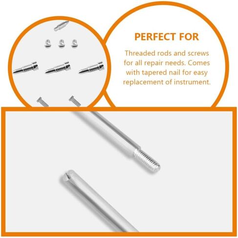 Upper Bass Saxophone Repair Kit 17 Threaded Rods 33 Cone Screws 1 Tapered Nail Saxophone Screws and Instrument Parts for Woodwind Maintenance in Kuwait