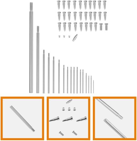 Upper Bass Saxophone Repair Kit 17 Threaded Rods 33 Cone Screws 1 Tapered Nail Saxophone Screws and Instrument Parts for Woodwind Maintenance in Kuwait