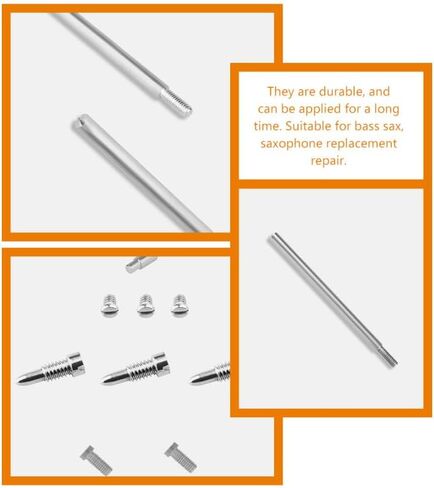 Upper Bass Saxophone Repair Kit 17 Threaded Rods 33 Cone Screws 1 Tapered Nail Saxophone Screws and Instrument Parts for Woodwind Maintenance in Kuwait