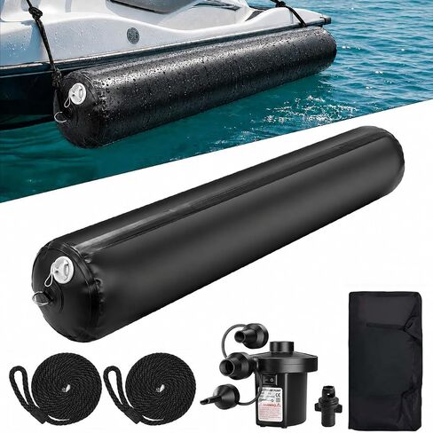 Inflatable Boat Fenders for Docking Heavy Duty Boat Bumpers 10"x27.5"/24" x 5'/18" x 10' Dock Fenders for Pontoon, Fishing Boat, Yacht in Kuwait