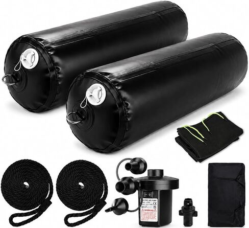Inflatable Boat Fenders for Docking Heavy Duty Boat Bumpers 10"x27.5"/24" x 5'/18" x 10' Dock Fenders for Pontoon, Fishing Boat, Yacht in Kuwait