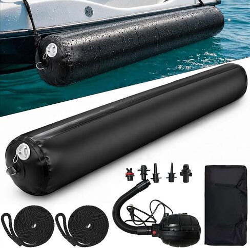 Inflatable Boat Fenders for Docking Heavy Duty Boat Bumpers 10"x27.5"/24" x 5'/18" x 10' Dock Fenders for Pontoon, Fishing Boat, Yacht in Kuwait