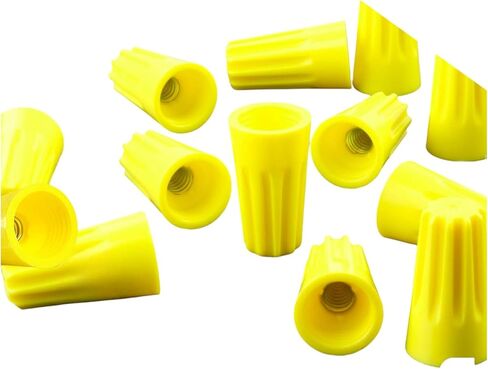 (100) Yellow Twist-On Wire Connector Connection Nuts 18-12 Gauge Barrel Screw Durable Automotive Repair Part Heavy-Duty Solution Built for Long-Term Use in Kuwait