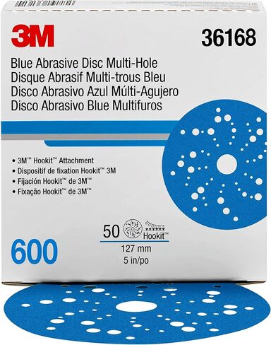 Hookit AMAPR 3M Blue Abrasive Disc Multi-Hole, 36170, 6 in, 40 Grade, 50 Discs per Carton in Kuwait