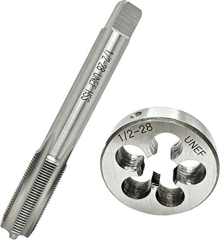1/2"-28 UNEF Tap and Die Set | 1/2 x 28, HSS Machine Tap Die, Right Hand Threading Tools, Thread Repair or Metal Metalworking in Kuwait