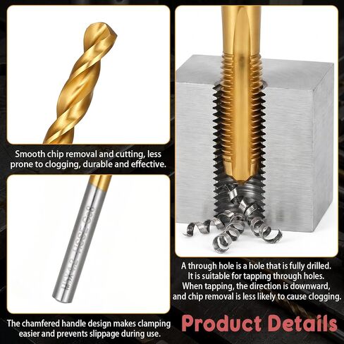 M5x0.8 Tap and 4.2mm Drill Bit Kit, Spiral Point Tap and Straight Handle Drill, M2 HSS Metric Drills and Taps Set for Metalworking and Precision Repair in Kuwait