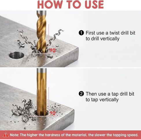M5x0.8 Tap and 4.2mm Drill Bit Kit, Spiral Point Tap and Straight Handle Drill, M2 HSS Metric Drills and Taps Set for Metalworking and Precision Repair in Kuwait