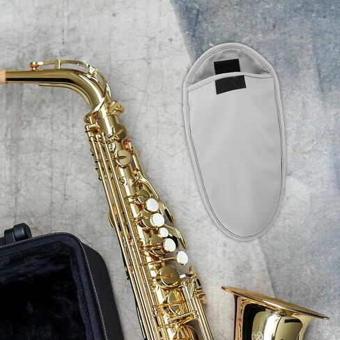 CLISPEED Travel Saxophone Mouthpiece Carrying Bag for Alto Saxophones and Universal Instruments with Large Storage Capacity and Fabric Material to Protect the Curved Neck Part in Kuwait