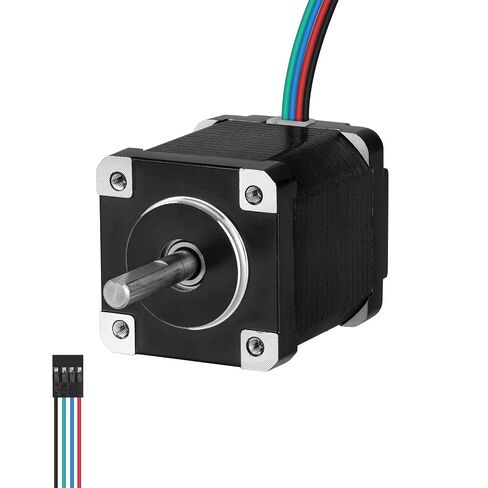 Nema 14 Stepper Motor 35x35mm 20Ncm (28.32oz·in) 1.2A 2.4Ω Bipolar | 35 Stepper Motor High Torque 1.8‌°‌ 2 Phase Shaft 24mm φ5mm 4-Lead Cable 1M for 3D Printer DIY Robot CNC Machine in Kuwait