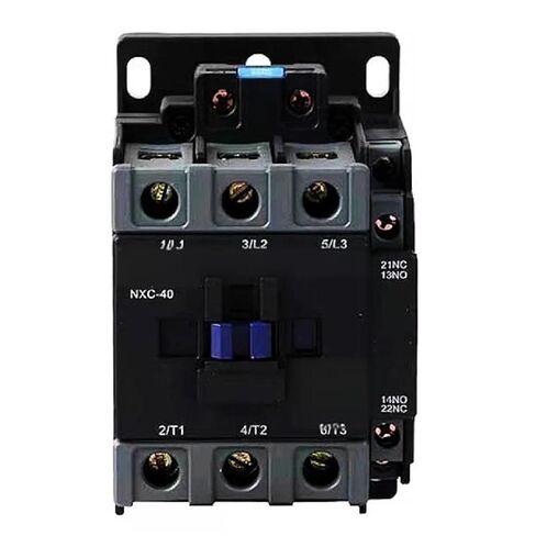 NXC Series AC Magnetic Contactor, 40A/50A/65A, Black/Gray, Industrial Electric Control, 24V-380V AC Compatible, Model NXC-40/50/65 (NXC-40 110v) in Kuwait