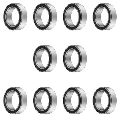 10 PCS MR128-2RS Deep Groove Ball Bearings, 8mm Inner Dia 12mm OD 3.5mm Bore Double Sealed Chrome Steel Black Seal for RC Cars/Planes/Drone/Robotics and Small Electric Motors in Kuwait