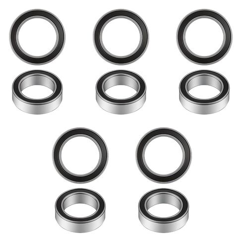 10 PCS MR128-2RS Deep Groove Ball Bearings, 8mm Inner Dia 12mm OD 3.5mm Bore Double Sealed Chrome Steel Black Seal for RC Cars/Planes/Drone/Robotics and Small Electric Motors in Kuwait