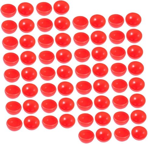 FRCOLOR 100 قطعة من كرات اليانصيب القابلة للفتح باللون الأحمر الساطع من مادة PVC دعائم لعبة السحب للحفلات والاحتفالات والأحداث واللوازم الاحتفالية القابلة لإعادة الاستخدام in Kuwait