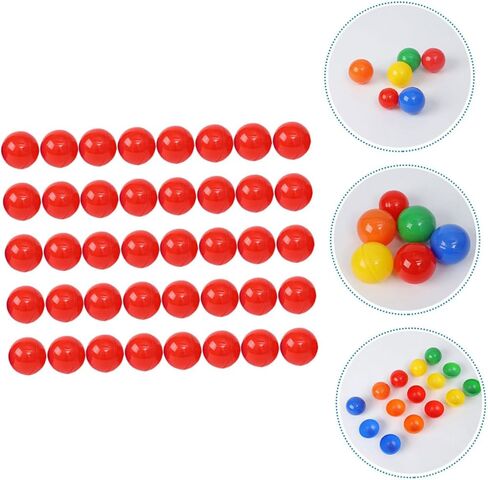 FRCOLOR 100 قطعة من كرات اليانصيب القابلة للفتح باللون الأحمر الساطع من مادة PVC دعائم لعبة السحب للحفلات والاحتفالات والأحداث واللوازم الاحتفالية القابلة لإعادة الاستخدام in Kuwait