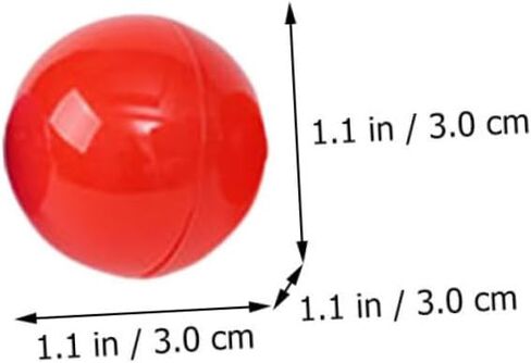 BESPORTBLE 100pcs Red Seamless Openable Lottery Balls for Party Games and Raffle Drawings PVC Sphere Game Supplies for Carnival Christmas Indoor Entertainment Activities in Kuwait