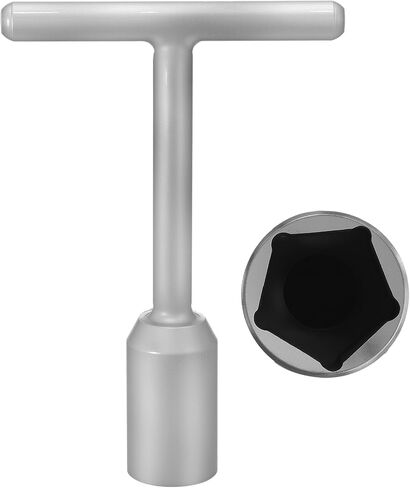 Lothee T-handle Penta Socket Wrench, 5-point Heavy Duty Lineman Socket, Heat Treated Cr-mo Alloy Steel for Pad-mounted Transformers and Secondary Pedestals (2 Pcs,Black) in Kuwait