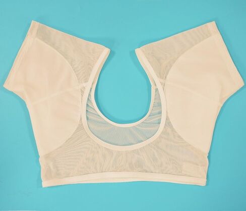 Women's Mesh Vest – Underarm Sweatpad Vest with Reusable Quick Drying Short Sleeve Sweat Absorbing Undershirt in Kuwait