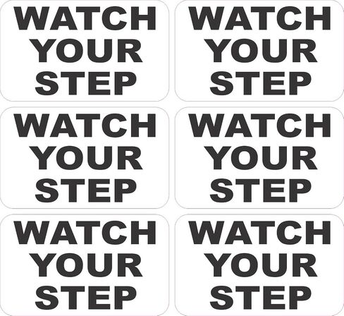 StickerTalk Watch Your Step Vinyl Stickers, 2.5 inches by 1.5 inches in Kuwait