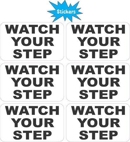 StickerTalk Watch Your Step Vinyl Stickers, 2.5 inches by 1.5 inches in Kuwait