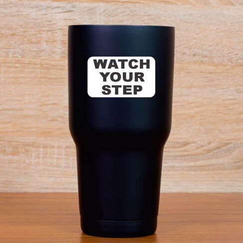 StickerTalk Watch Your Step Vinyl Stickers, 2.5 inches by 1.5 inches in Kuwait