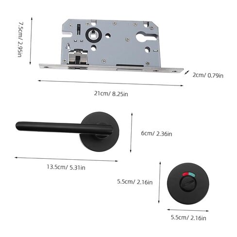 Public Toilet Lock with Indicator Privacy Bolt for Bathroom Partition Door, Steel and Plastic Construction, Enhanced Privacy Protection, Suitable for Commercial Restrooms in Kuwait