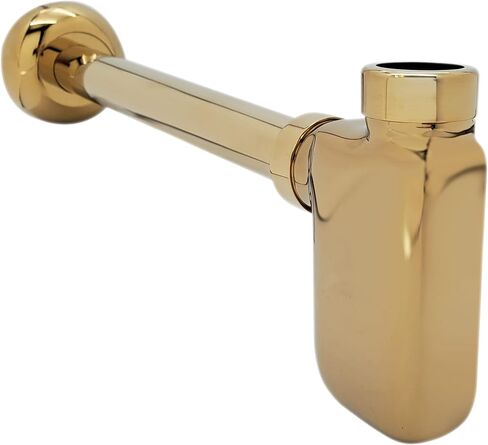 Westbrass A1938QRL-01 Freestanding Pedestal Lavatory Sink Installation Kit with Flat Trap and 1/4-Turn Lever Handles, Polished Brass in Kuwait