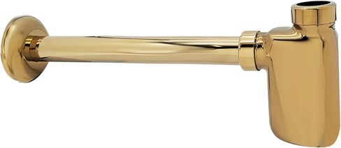Westbrass A1938QRL-01 Freestanding Pedestal Lavatory Sink Installation Kit with Flat Trap and 1/4-Turn Lever Handles, Polished Brass in Kuwait