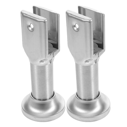 UKCOCO 2pcs Restroom Partition Hardware |Stainless Steel Support Feet for 0.8" Thick Toilet Cubicles | Bathroom Stall Hardware | Heavy Duty Partition Brackets for Secure Panels in Kuwait