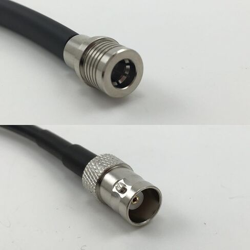 1 foot RG142 QMA MALE to BNC FEMALE Pigtail Jumper RF coaxial cable 50ohm Quick USA Shipping in Kuwait
