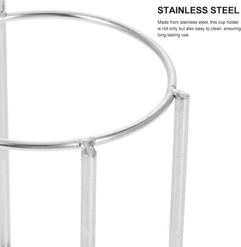 Stainless Steel Water Bottle Rack with Screw down Cup Holder, Space-saving and Easy to Clean Storage Rack for Office, Workshop, and Countertop Use in Kuwait