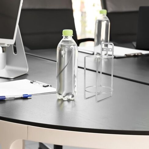 Stainless Steel Water Bottle Rack with Screw down Cup Holder, Space-saving and Easy to Clean Storage Rack for Office, Workshop, and Countertop Use in Kuwait