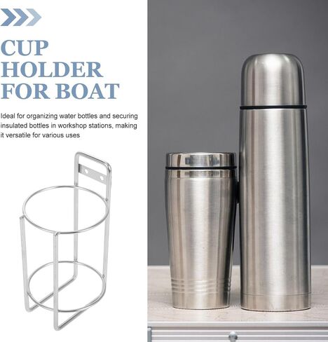 Stainless Steel Water Bottle Rack with Screw down Cup Holder, Space-saving and Easy to Clean Storage Rack for Office, Workshop, and Countertop Use in Kuwait