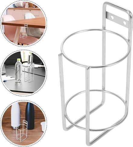 Stainless Steel Water Bottle Rack with Screw down Cup Holder, Space-saving and Easy to Clean Storage Rack for Office, Workshop, and Countertop Use in Kuwait