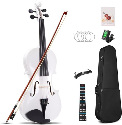 Original sound violin; Full size white suitable for beginners (1/2) in Kuwait