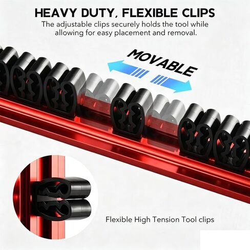 Multifunctional Aluminum Alloy Magnetic Screwdriver Organizer Efficient Storage Tool for Workshop Repair in Kuwait