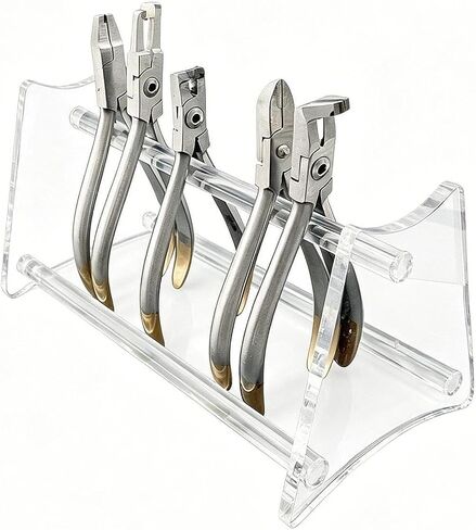 predolo Dental Forceps Holder Organizer Rack Compact Premium Acrylic Clear Durability Sturdy Easy to Clean Practical Suitable for Dental workspace in Kuwait