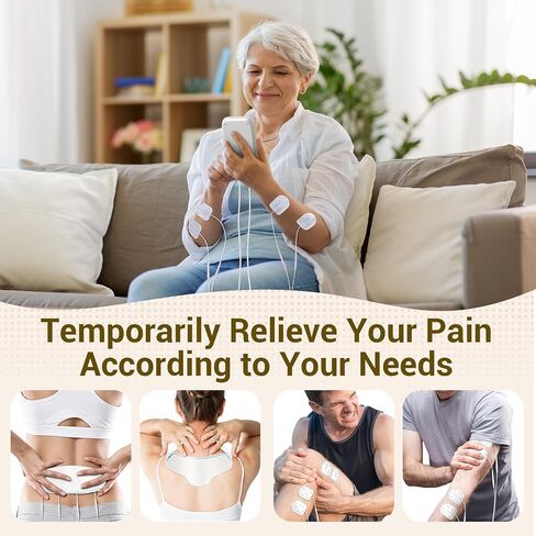 Comfytemp TENS Unit with Specialized Pads for Lower Back & Neck Shoulder Pain Relief, Easy-to-Use TENS Unit Muscle Stimulator with Large Display, Portable Dual Channel TENS Machine with Carrying Case in Kuwait