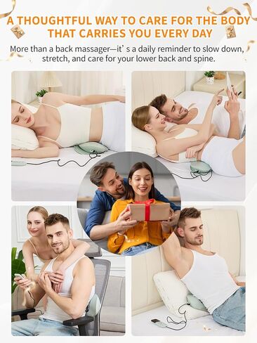 Smart Lower Back Massager with Soothing Warm Therapy & Air Traction – Spinal Decompression Device for Sciatica Relief, Lumbar Pressure & Stiffness - Ideal Gift for Parents & Loved Ones in Kuwait